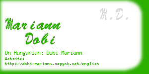 mariann dobi business card